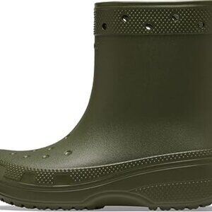 CROCS Unisex Classic Rain boots, Women Size 5.  Color: Army Green